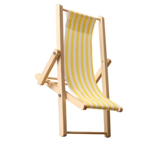 Dollhouses Lounger Modell Realistische Puppenhäuser Deck Stuhl Realistische Spiel Deck Stuhl Realistisch 1:12 Modell Größe Spielzeug von Lerpwige