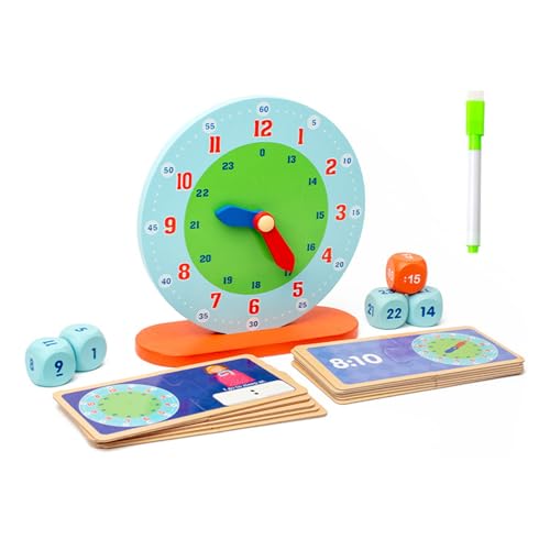 Lernuhr Lernen Zeit Mit Analogen Und Digitalen Formaten Für Kinder Zu Erzählen Lernzeit Spielzeug Set Educational Toy von Lerpwige