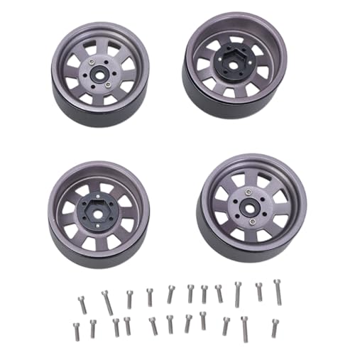 Lerpwige 1 9 Zoll Beadlock Rad Hub Auto Hub Crawler Rad Rim Set Modified Accessoires 1/10 Fernbedienung Upgrade Kits von Lerpwige
