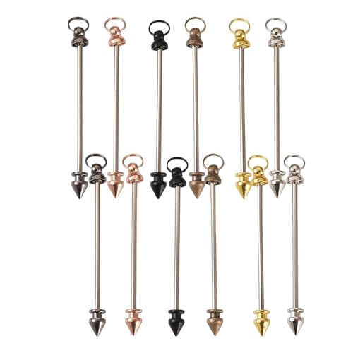 Lerpwige 12pcs Perlenable Keychain Rod Set Für Kreative Schmuckherstellung Und Personalisierung Von Geschenken Für Erwachsene Aktivität Blanking Schlüsselbund von Lerpwige