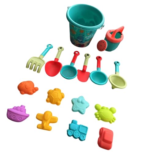 Lerpwige 14/16 PCS Sandspielzeug Für Kinder Mit Strandeimer Bewässerung Dose Schaufeln Und Schlösser Formen Für Kreatives Strandspiel Lerpwige 14/16 PCS Sandspielzeug Für Kinder Mit Strandeimer Bewässerung Dose Schaufeln Und Schlösser Formen Für Kreatives Strandspiel von Lerpwige