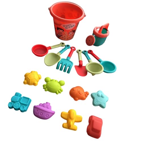 Lerpwige 14/16 PCS Sandspielzeug Für Kinder Mit Strandeimer Bewässerung Dose Schaufeln Und Schlösser Formen Für Kreatives Strandspiel Lerpwige 14/16 PCS Sandspielzeug Für Kinder Mit Strandeimer Bewässerung Dose Schaufeln Und Schlösser Formen Für Kreatives Strandspiel von Lerpwige