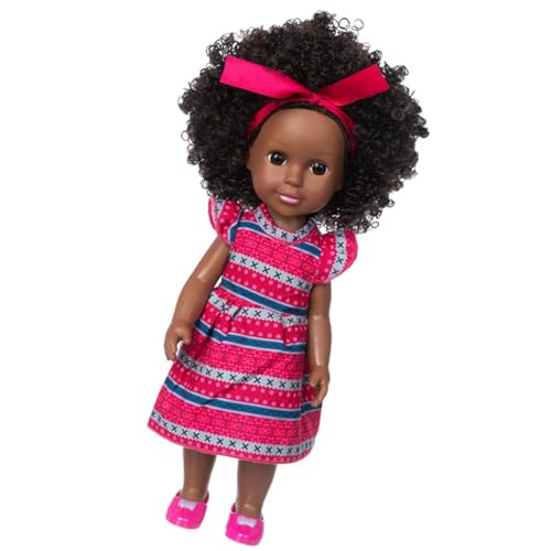 Lerpwige 14in Schwarze Mädchen Puppen Pflegen Puppen Realistische Handgefertigte Weiche Vinyls Afrikanische Wiedergeborene Spielzeug Elternspiel Beliebte Geschenke von Lerpwige