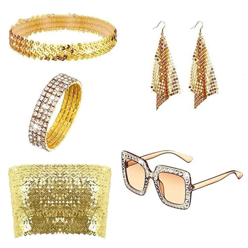 Lerpwige 1970er Jahre Discos Kostüm Set 1970er Themenparty Hippie Kostüm Set Long Schal Square Frame Sonnenbrille Discos Accessoires Lerpwige 1970er Jahre Discos Kostüm Set 1970er Themenparty Hippie Kostüm Set Long Schal Square Frame Sonnenbrille Discos Accessoires von Lerpwige