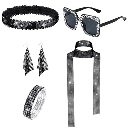 Lerpwige 1970er Jahre Discos Kostüm Set 1970er Themenparty Hippie Kostüm Set Long Schal Square Frame Sonnenbrille Discos Accessoires Lerpwige 1970er Jahre Discos Kostüm Set 1970er Themenparty Hippie Kostüm Set Long Schal Square Frame Sonnenbrille Discos Accessoires von Lerpwige