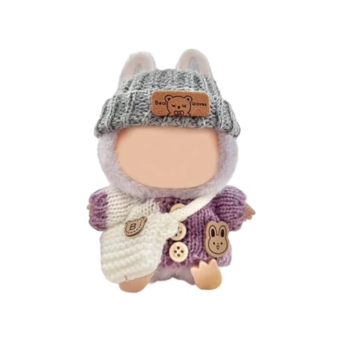 Lerpwige 3pieces Dolls Clothing Set Mit Gestricktem Pulloverhut Und Tasche Für 17 cm Anhänger Dolls Outfit Display Dressingup von Lerpwige