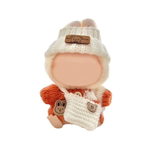 Lerpwige 3pieces Dolls Clothing Set Mit Gestricktem Pulloverhut Und Tasche Für 17 cm Anhänger Dolls Outfit Display Dressingup von Lerpwige