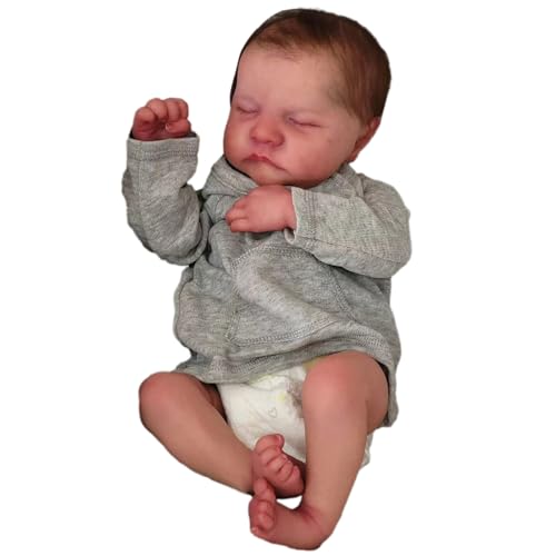 Lerpwige 45 CmCh Hand Gezeichnet Neugeborene Babypuppe Handwaschbare Wiedergeburt Mädchen Babypuppe Mit Beweglichen Arm Und Beinen Intime Begleitpuppe von Lerpwige