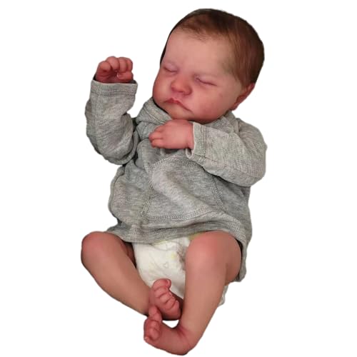Lerpwige 45 CmCh Hand Gezeichnet Neugeborene Babypuppe Handwaschbare Wiedergeburt Mädchen Babypuppe Mit Beweglichen Arm Und Beinen Intime Begleitpuppe von Lerpwige