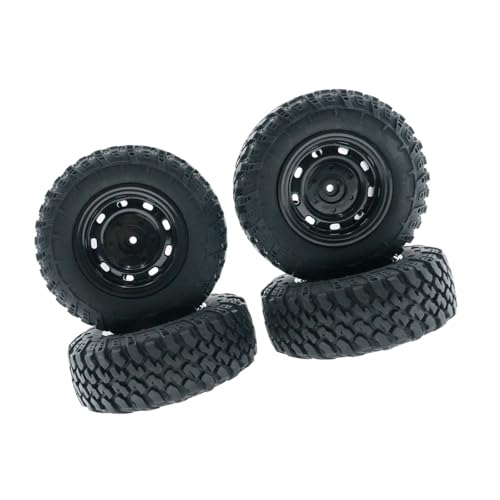 Lerpwige 4Pack Modell Offroads Reifen Set Ersatzreifen Mit Radnaben Für Stabilitätssicherheit MN90/98/99S Model Car Modified Tire von Lerpwige
