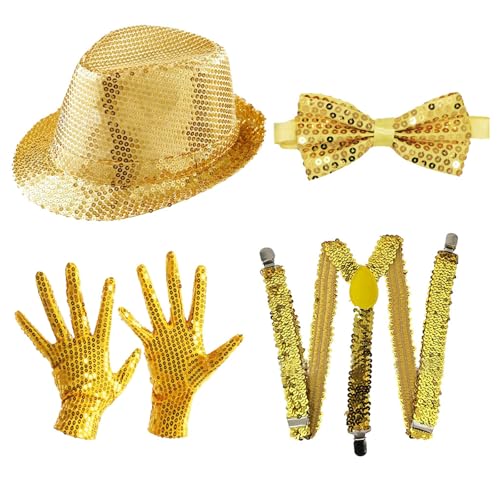 Lerpwige 5/6/7pcs Dances Star Kostüm 80s 90er Bühnenoutfits Für Geburtstag Halloween Cosplay Party Kostüme Pailletten Handschuhe Krawatte Lerpwige 5/6/7pcs Dances Star Kostüm 80s 90er Bühnenoutfits Für Geburtstag Halloween Cosplay Party Kostüme Pailletten Handschuhe Krawatte von Lerpwige