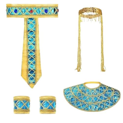 Lerpwige Ägyptisches Kostümzubehör, ägyptische Stirnbänder, Schlangen-Kopfschmuck, ägyptischer Gürtel, Halsband, Armband für Damen und Herren, Halloween Lerpwige Ägyptisches Kostümzubehör, ägyptische Stirnbänder, Schlangen-Kopfschmuck, ägyptischer Gürtel, Halsband, Armband für Damen und Herren, Halloween von Lerpwige