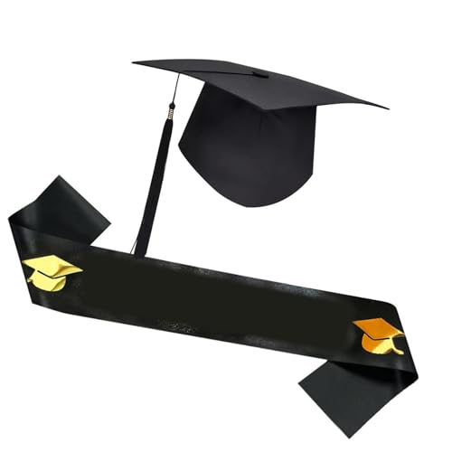 Lerpwige Abschlusskappen und Schärpe 2025, Set für High School, College, Junggesellenabschied, 2 Stück, Partyzubehör, Partyzubehör, Congrats Grade Dekorationen Lerpwige Abschlusskappen und Schärpe 2025, Set für High School, College, Junggesellenabschied, 2 Stück, Partyzubehör, Partyzubehör, Congrats Grade Dekorationen von Lerpwige