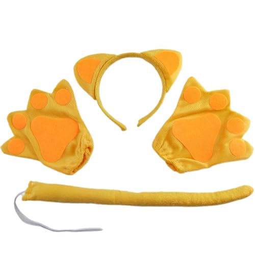 Lerpwige Animal Ohr Stirnband Hair Hoop Tail Theme Party Lieferungen Für Kinder Erwachsene Halloween Dekorationen Rollenspiele Party Requisiten von Lerpwige