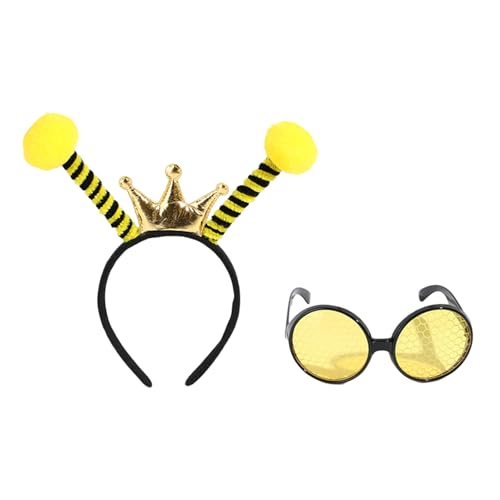 Lerpwige Bienenkostüm-Set für Kinder und Erwachsene, Bienenkostüm, Stirnband, Brille für Halloween, Cosplay, Party, Requisiten, Halloween, Cosplay-Party Lerpwige Bienenkostüm-Set für Kinder und Erwachsene, Bienenkostüm, Stirnband, Brille für Halloween, Cosplay, Party, Requisiten, Halloween, Cosplay-Party von Lerpwige