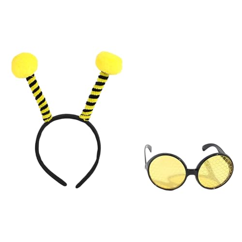 Lerpwige Bienenkostüm-Set für Kinder und Erwachsene, Bienenkostüm, Stirnband, Brille für Halloween, Cosplay, Party, Requisiten, Halloween, Cosplay-Party Lerpwige Bienenkostüm-Set für Kinder und Erwachsene, Bienenkostüm, Stirnband, Brille für Halloween, Cosplay, Party, Requisiten, Halloween, Cosplay-Party von Lerpwige