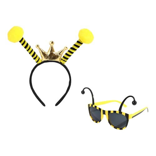 Lerpwige Bienenkostüm-Set für Kinder und Erwachsene, Bienenkostüm, Stirnband, Brille für Halloween, Cosplay, Party, Requisiten, Halloween, Cosplay-Party Lerpwige Bienenkostüm-Set für Kinder und Erwachsene, Bienenkostüm, Stirnband, Brille für Halloween, Cosplay, Party, Requisiten, Halloween, Cosplay-Party von Lerpwige