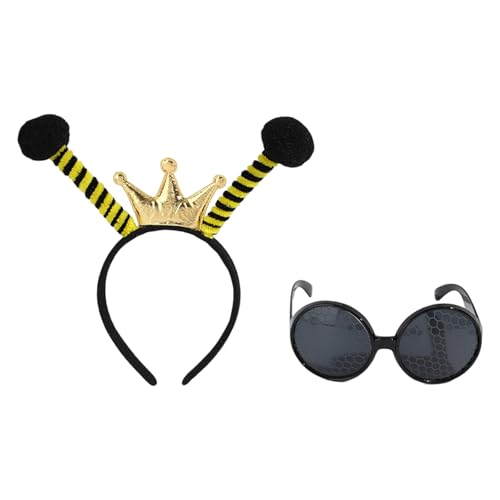 Lerpwige Bumbles Bienenkostüm-Set für Kinder und Erwachsene, Bienenkostüm, Stirnband, Brille für Halloween, Cosplay, Party, Requisiten, Halloween, Cosplay-Party Lerpwige Bumbles Bienenkostüm-Set für Kinder und Erwachsene, Bienenkostüm, Stirnband, Brille für Halloween, Cosplay, Party, Requisiten, Halloween, Cosplay-Party von Lerpwige