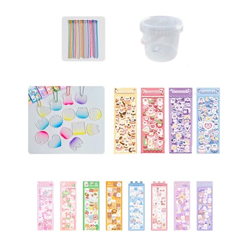 Lerpwige Cartoon Aufkleber Mit Klarem Schlüsselbund Blanks Für Craft Scrapbooking Dekoration Glitzernde Aufkleber Schreibwaren von Lerpwige