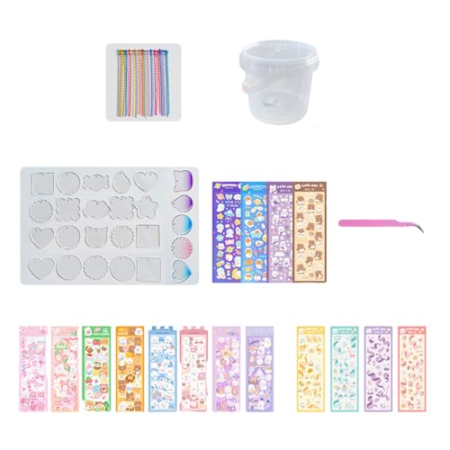 Lerpwige Cartoon Aufkleber Mit Klarem Schlüsselbund Blanks Für Craft Scrapbooking Dekoration Glitzernde Aufkleber Schreibwaren von Lerpwige