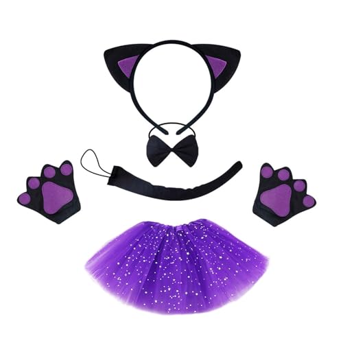 Lerpwige Catgirl Dress Up Outfit Halloween Katzen Tier Kostüm Zubehör für Kinder Cosplay Geburtstag Weihnachten Halloween Lerpwige Catgirl Dress Up Outfit Halloween Katzen Tier Kostüm Zubehör für Kinder Cosplay Geburtstag Weihnachten Halloween von Lerpwige