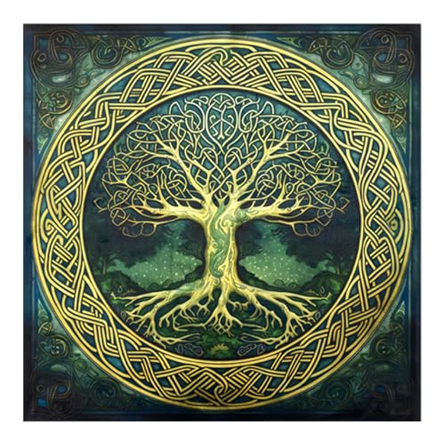 Lerpwige Divinationen Tischdecke Baummuster Astrologie Tarotkarte Tischdecke Altars Stoff Göttlichkeit Brettspielzubehör von Lerpwige