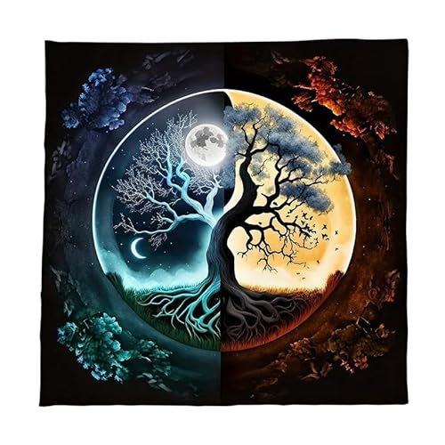 Lerpwige Divinations Karten Tischtuch Wandteppich Bäume Der Lebenstarotskarte Tischdecke Astrologys Tarots Hexerei Deck Tuch von Lerpwige