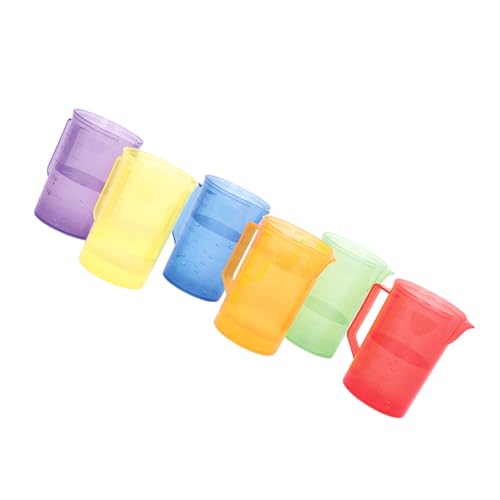 Lerpwige Durchscheinender Regenbogenbogen Set Von 6 Kindern Wasserspielwerkzeug Messung Becher Mit Volumes Skala Bildungsspielzeug Für Schulkindermesskrugs von Lerpwige