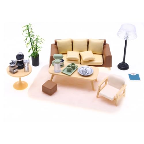 Lerpwige Einfaches Miniatur Sofa Spielzeug Für Puppenhäuser Accessoires Und Winzige Szenendekoration Realistisches Miniatursofa von Lerpwige