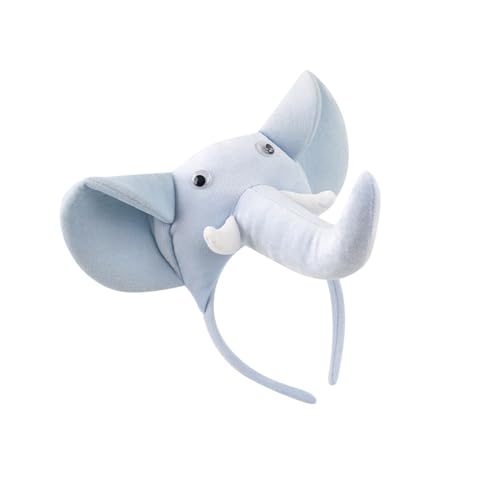 Lerpwige Elefanten-Kostüm-Set, Elefantenohren und Schwanz, Schleife, Handschuh, Tutus, Tier-Kostüm, Zubehör für Halloween, Cosplay, Halloween, Cosplay, Herren von Lerpwige