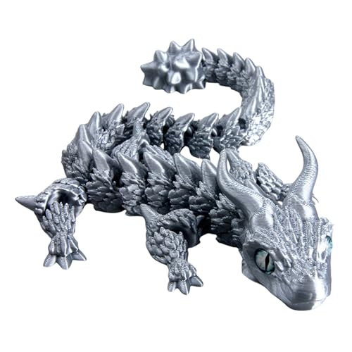 Lerpwige Flexibler Metallic Dragon Zappeln Spielzeugstress Entlastung Begleiter Für Alle Altersgruppen Kompakte Geräte Neuheit Requisiten Office Desk Dragon Ornament von Lerpwige