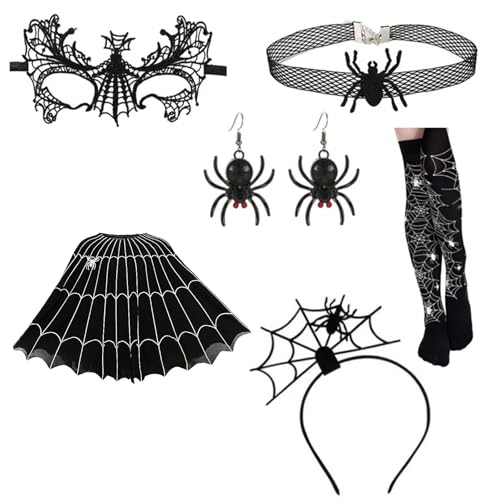 Lerpwige Girl Animal Cosplay Accessoires Halloween Food Dress Up Accessoires Cloak Eyemask Stirnband Halskette Ohrringe von Lerpwige