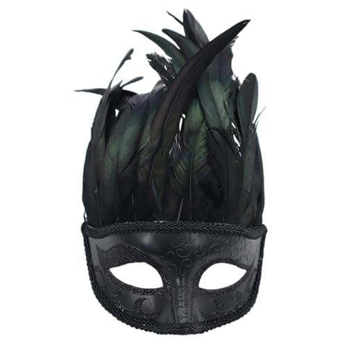 Lerpwige Halloween Cosplay Maske Maskerade Maske Gefiederte Cosplay Maske Für Frauen Männer Maskerade Halloween Dress Up Accessoreeis von Lerpwige