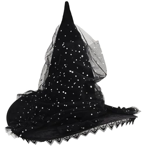 Lerpwige Halloween Hexenhut Für Kinder Erwachsene Halloween Party Cosplay Kostüm Requisiten Hexenhut Für Halloween Party von Lerpwige