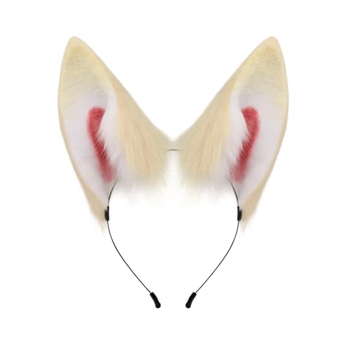 Lerpwige Halloween Wolf Foxes Kostümzubehör Für Kid Girl Weihnachten Halloween Cosplay Ohrhaarband Plüsch Schwanz von Lerpwige