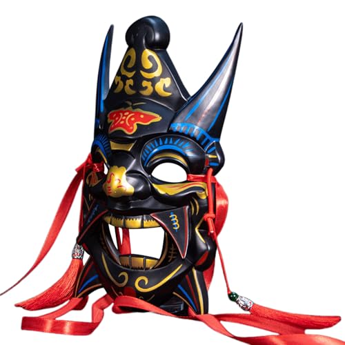 Lerpwige Handgemalte Maske Halloween Cosplay Maske Masquerade Dekoration Maske Halloween Kostümzubehör Für Männer Frauen von Lerpwige