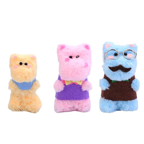 Lerpwige Hippo Family Pipe Cleaners Pelzige Stiel Twisted Stab Plüschstab Eisendraht Machen Sie Selbst Verdrehte Haarclip Dekorationen von Lerpwige