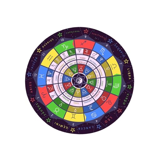 Lerpwige Konstellationen Astrologie Pendel Mat Tarots Gummi Tischdecke Schreibtisch Dekoration Tarots Kartenpolster Pendel Zeremonie Matte von Lerpwige