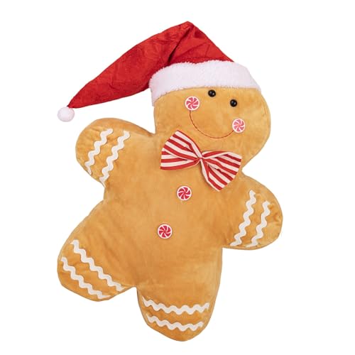 Lerpwige Kreatives Lebkernbrotformular Geformtes Kissen Plüschspielzeugpuppen Für Festival Home Decors Couch Kissen Weihnachten Dekore von Lerpwige