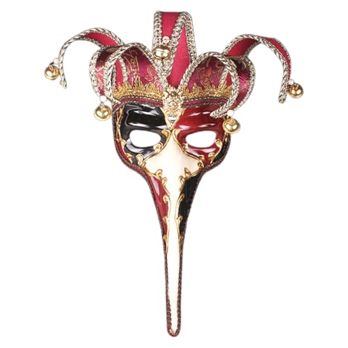 Lerpwige Maskerade Halbgesicht Halloween Long Nase Eyemask Masquerade Kostümgreifung Für Frauen Männer Halloween Cosplay Partys von Lerpwige