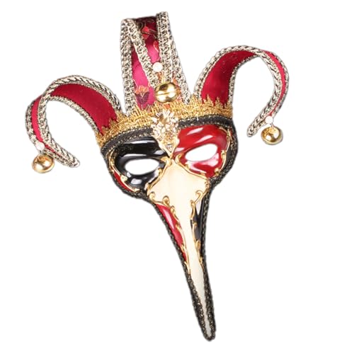 Lerpwige Masquerade Eyemask Für Frauen Männer Halloween Nase Eyemask Halbe Gesichtsmaske Halloween Kostümzucht von Lerpwige