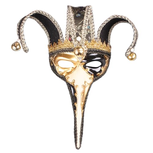 Lerpwige Masquerade Eyemask Für Frauen Männer Halloween Nase Eyemask Halbe Gesichtsmaske Halloween Kostümzucht von Lerpwige