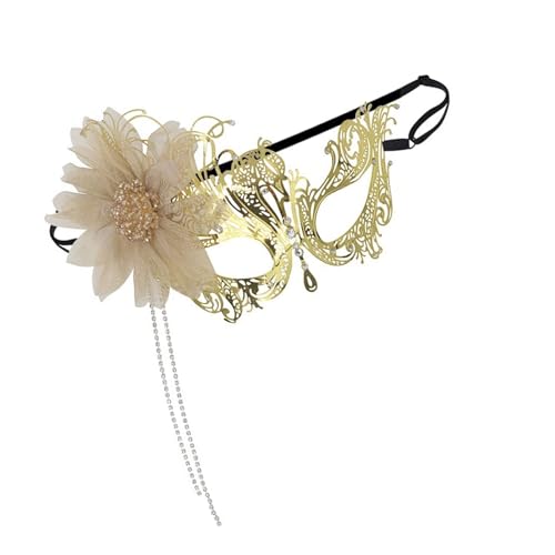 Lerpwige Metall Masquerade Maske Rassestones Maskerade Maske Halbgesichtsmaske Für Frauen Maskerade Halloween Cosplay Abschlussball von Lerpwige