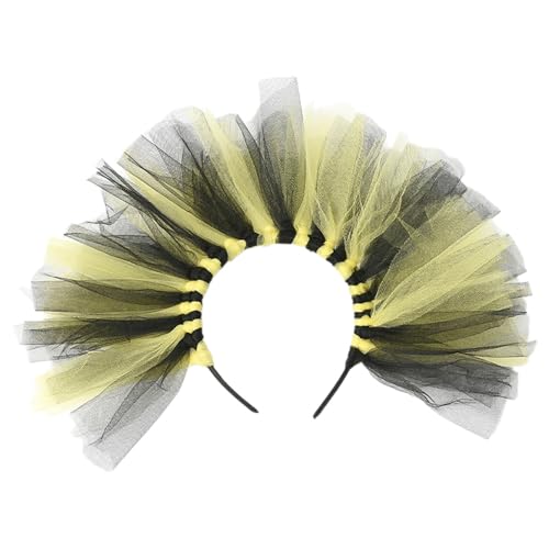 Lerpwige Modischer Tüll-Kopfschmuck, einzigartiges Stirnband, Party-Kopfbedeckung für Festivalfeiern und Themenveranstaltungen, geeignet für jedermann, bequemes Kostüm-Stirnband von Lerpwige