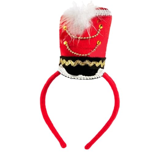 Lerpwige Nussknacker Soldat Haarband Haarstyling-Zubehör Glitzer Kleiner Zylinder mit Pailletten Design für Weihnachten Dressingup Lerpwige Nussknacker Soldat Haarband Haarstyling-Zubehör Glitzer Kleiner Zylinder mit Pailletten Design für Weihnachten Dressingup von Lerpwige