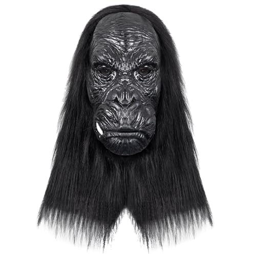 Lerpwige Orang Utan Head Deckungen Halloween Orang Utan Maske Orang Utan Vollkopfmaske Halloween Maske Für Frauen Mann Halloween Dress Up von Lerpwige