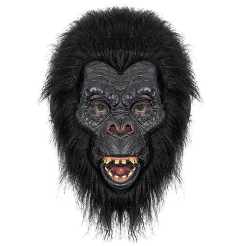 Lerpwige Orang Utan Head Deckungen Halloween Orang Utan Maske Orang Utan Vollkopfmaske Halloween Maske Für Frauen Mann Halloween Dress Up von Lerpwige