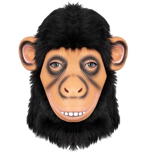 Lerpwige Orang Utan Head Deckungen Halloween Orang Utan Maske Orang Utan Vollkopfmaske Halloween Maske Für Frauen Mann Halloween Dress Up von Lerpwige