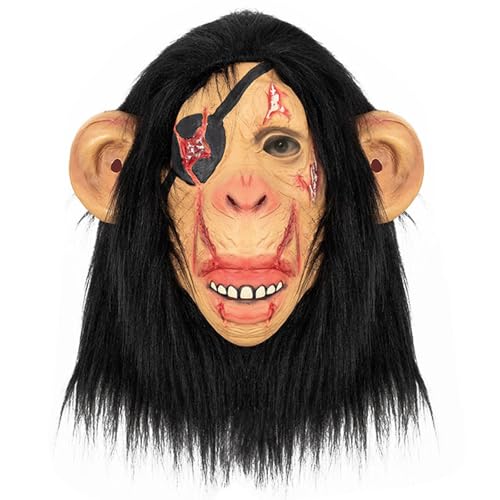 Lerpwige Orang Utan Head Deckungen Halloween Orang Utan Maske Orang Utan Vollkopfmaske Halloween Maske Für Frauen Mann Halloween Dress Up von Lerpwige