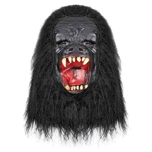 Lerpwige Orang Utan Head Deckungen Halloween Orang Utan Maske Orang Utan Vollkopfmaske Halloween Maske Für Frauen Mann Halloween Dress Up von Lerpwige